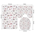 thumbnail image 3 of Beige Princess Castle Rainbow Pattern Bathroom Rugs Sets 3 Piece,Toilet Cover Set,Absorbent Non Slip Bathroom Mats Sets with U-Shaped Contour Rug Toilet Rug Set, 3 of 5