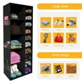 thumbnail image 7 of coastal rose Hanging Shoe Closet Storage Organizer 15 Sections Closet Organizers and Storage Shelves Shoe Rack Holder Hanger, Black, 7 of 7