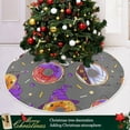 thumbnail image 6 of Coolnut Halloween Tree Skirt, Funny Donuts Xmas Tree Skirt, Floor Door Round Mat Decorations for Holiday Party Home Christmas Day Ornaments,35.4", 6 of 6