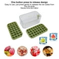 thumbnail image 4 of Gran Capacidad 64 Cuadrículas Bandeja De Hielo De Doble Capa, Molde De Fabricante De Hielo De Liberación Fácil Con Tapa Bin Scoop Para Café De Cóctel, 4 of 7