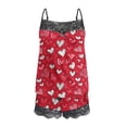 thumbnail image 4 of Pajama de Encaje para las Mujeres Imprimido Día Camiseta sin Mangas con Pantalones Cortos Parches Casual, 4 of 6