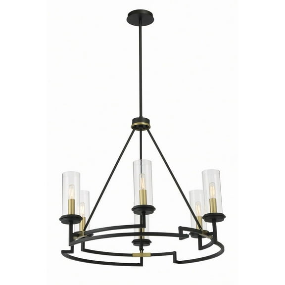 3206-781-Minka Lavery-Hillstone - 6 Light Chandelier-24.13 Inches Tall and 30.25 Inches Wide