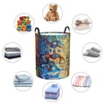 thumbnail image 6 of XMXT Collapsible Laundry Basket, Abstract Structure Pattern Waterproof Laundry Hamper, 40L Multicolor, 6 of 8