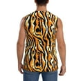 thumbnail image 4 of Lsque Zebra Print Men's Cotton Blend Sleeveless Muscle Shirts (S-3XL)- Moisture Wicking, Odor Protection, UPF 30+,X-Large, 4 of 8