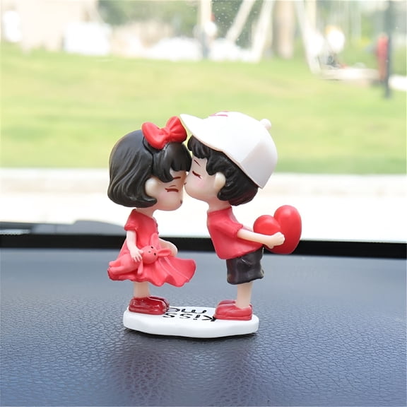 LAMIRO Car Interior Dashboard Accessories Cute Cartoon Couples Balloons Figure Ornament