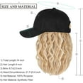 thumbnail image 5 of YEKEYI Hat Wig for Women, Short Wave Baseball Cap Wig with Curly Synthetic Hair Extensions, 5 of 9