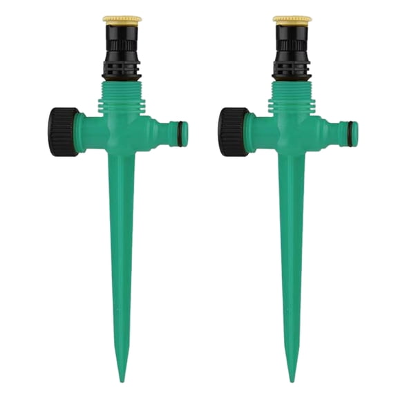 OIUR Lawn Sprinkler with Spike Base Ground Insert Water Sprinkler Adjustable Garden Sprinkler for Yard Patio Lawn Grass Irrigation