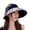 Black, variant on Unisex Pleated Wide Brims Empty Top Hat Outdoor Hat Adjust Head Size Quick Drying Hat for Friend Families
