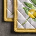 thumbnail image 2 of Maison d' Hermine Limoncello 100% Cotton Set of 2 Pot Holders with Loop Heat Resistant for BBQ | Cooking | Baking | Grilling | Microwave | Barbecue | Spring/Summer (8 Inch by 8 Inch)., 2 of 5