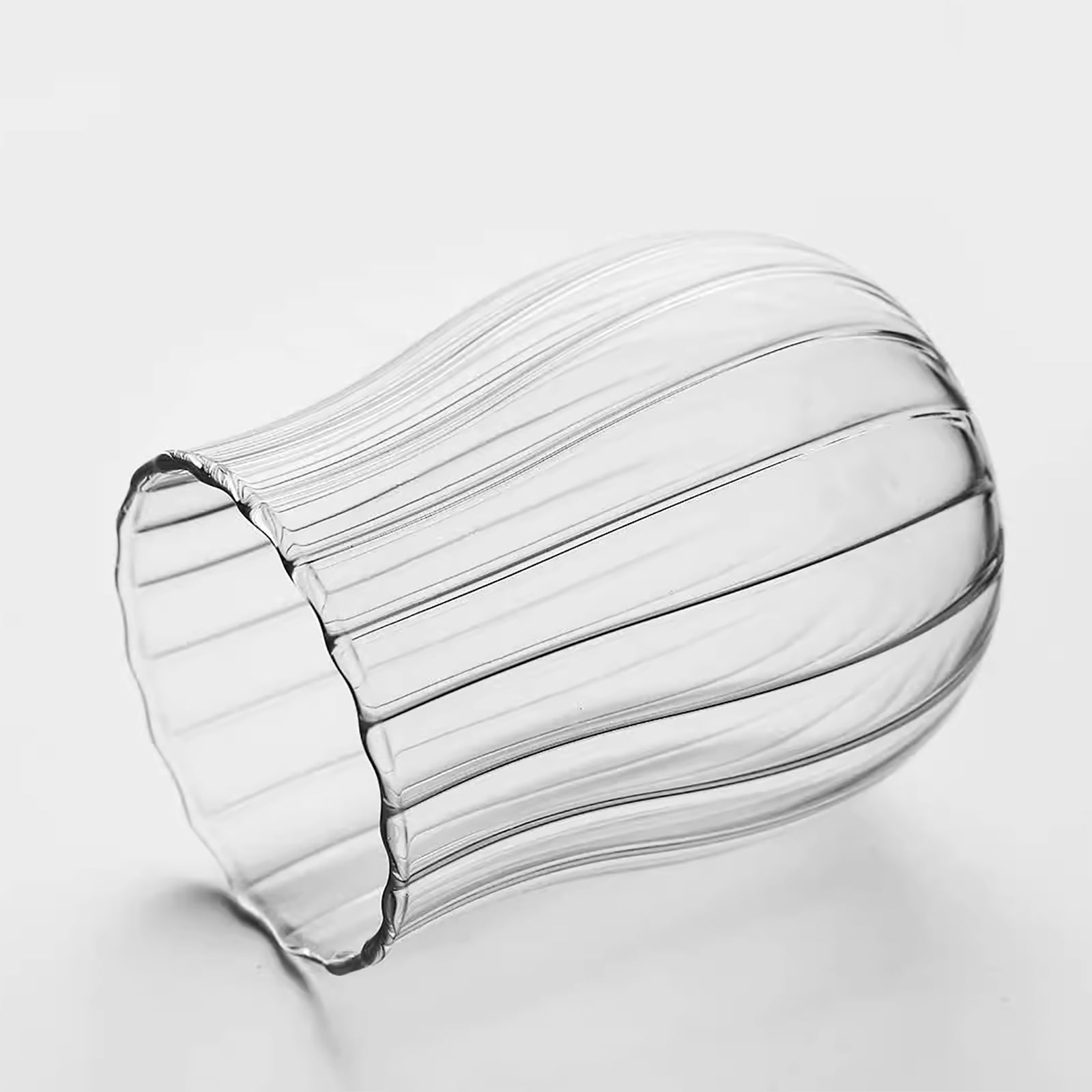 Cute Wine Glasses for Iced Coffee Juice 12oz Tulip Shape Vintage Drinking Glassware  for Iced Coffee Juice Beverage Milk B