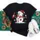 thumbnail image 1 of Novedad de verano, sombreros de Navidad de copa de vino para mujer, camiseta negra, regalos de Navidad, camiseta de dibujos animados, Top Harajuku con cuello redondo, 1 of 4