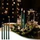thumbnail image 1 of Fiudx Juego de Velas Largas Verdes, Elegante Decoración para Bodas y Fiestas, Iluminación Multiusos para El Hogar, Navidad o Ceremonias, Paquete de 4, Tamaño 2 X 2 X 25 Cm, Sin Aroma., 1 of 6