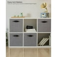 thumbnail image 3 of Foldable Fabric Storage Bins Cubes, 13x15x13 Inch Kallax Cubby Bins with Dual Handles, Dim Gray, 4 Pack, 3 of 14