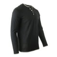 thumbnail image 2 of ZIMEGO Men’s Long Sleeve Layered V-Neck Cuff Hemline Fashion Casual Athletic Henley Shirts Tee, 2 of 6