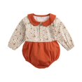 thumbnail image 1 of Sanlutoz, monos de princesa para niña recién nacida, ropa de algodón de manga larga para bebé, flores a cuadros, CBRW9105-OR12-18M bonito, 1 of 3