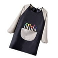 thumbnail image 4 of Multifunction Kids Painting Apron Palettes Pattern Washable Long Sleeve Painting A, 4 of 7