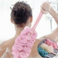 thumbnail image 4 of Long Handle Back Scrubber Body Shower Brush Bath Sponge for Bathroom, Pink, 4 of 7