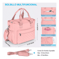 thumbnail image 2 of Lonchera Bolsa Termica Gran Capacidad Portátil Fiambrera 16l Rosa, 2 of 5