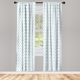 thumbnail image 4 of Ambesonne Anchor Window Curtains, Maritime Theme Items Art, Each 28" W x 63" L, Sea Blue White, 4 of 4