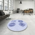 thumbnail image 4 of Ahgly Tapis Rond Lavable en Machine Intérieur Transitionnel Bleu Lavande, 3 Pieds Rond, 4 of 7