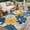 Blue-5' x 8' (Rectangular), variant on 2.5'x8' Indoor Outdoor Runner Rug For Hallway  Washable Waterproof Bedside Rugs Non-slip Floral Mat Carpet Patio Living Room Bedroom Balcony Kitchen Deck Porch Navy Blue