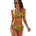 thumbnail image 1 of Colorful Butterfly Bikini Swimsuit Animal Print Swimwear Sexy Push Up Retro Bikini Set Surf String Graphic Bathing Suit, 1 of 5