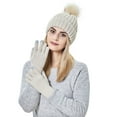 thumbnail image 6 of HNMKIU Warm Womens Knitted Thick Baseball Caps with Gloves for Winter Ski Activities, 6 of 8
