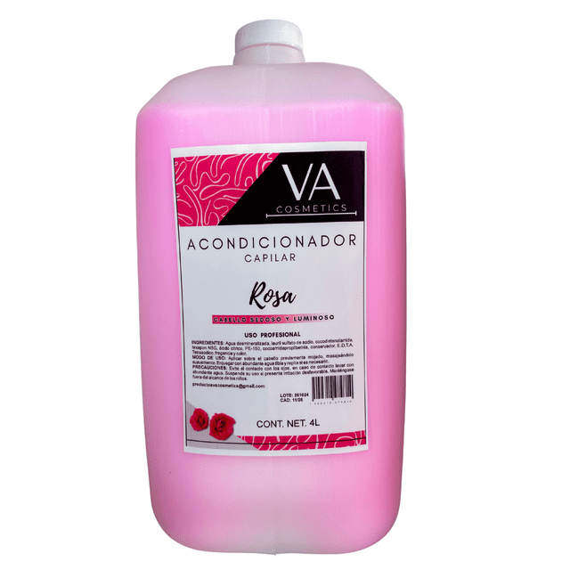 Acondicionador Rosa 4 Litros Uso Profesional de Belleza VA