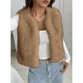 thumbnail image 3 of BTFBM Faux Fur Vest Women Fall Fashion Sleeveless Fuzzy Jacket Fluffy Coats Winter Clothing Furry Outerwear Vests, 3 of 9