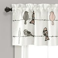 thumbnail image 5 of Lush Decor Rowley Birds Room Darkening 18" x 52" + 2" Header Animal print Multi 3" Rod Pocket Single Valance, 5 of 6
