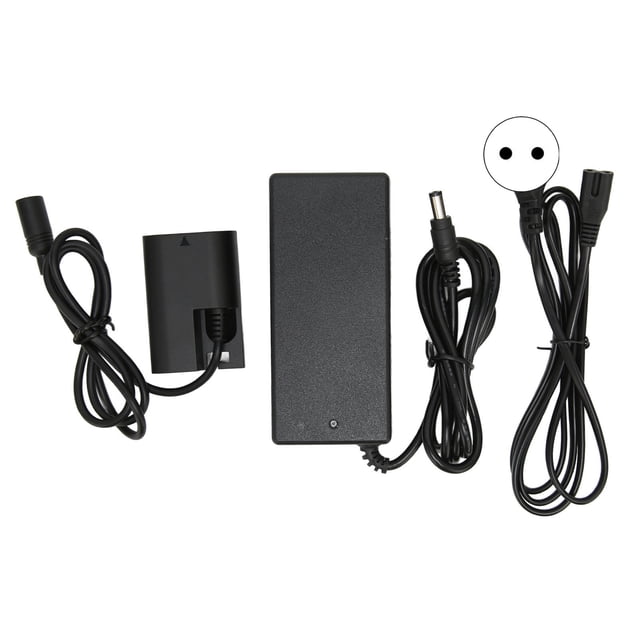 Kit de acoplador de CC E6, batería simulada de decodificación completa segura con adaptador de fuente de alimentación para enchufe 80D 70D 5D4 5d3 60D 100-240VEU