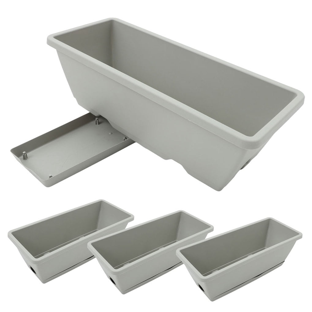 4pcs Window Box Planter Vegetable Flower Planter Box Rectangular Flower Pot  Window Box Planters Vegetable Growing Pot Flower Pot Flower Container