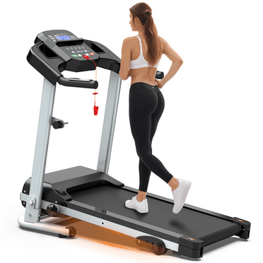 OBENSKY Folding Treadmills  with Incline for Home, Foldable Walking Treadmill 300lb Capacity Machine Portable Treadmill with Handle Bar, Easy to Fold Assembly, LCD Display