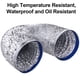 thumbnail image 5 of 1 unidad de manguera flexible de aluminio de 1,5 m de grosor para conductos, entrada de aire, ventilador de ventilación, manguera de escape para ventilación HVAC, 180 mm de diámetro (plateada), 5 of 7