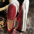thumbnail image 5 of XIMIN Women's Platform Walking Shoes Fashion Rhinestone Slip On Sneakers Bling Sequin Sneakers Casual Comfort Cute Bowknot Glitter Loafers, 5 of 6