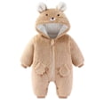 thumbnail image 3 of Baby Warm Jumpsuit Hooded Romper Outfits Cute Winter Clothes Baby Girl Clothes for Little Girl 3-6 Months, 3 of 3