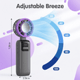 thumbnail image 2 of ATUPEN Handheld Fan, Portable Fan 199 Speeds LED Display for Travel Office Outdoors & Fathers Day Gifts, 2 of 7