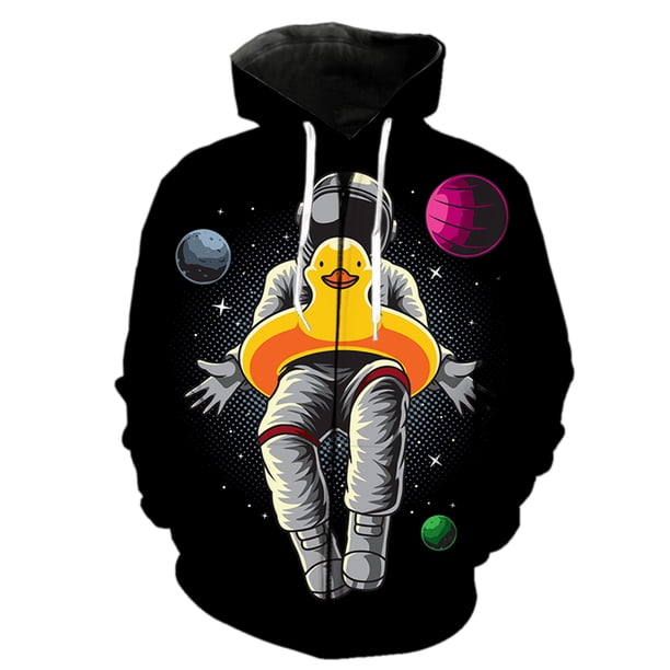 Sudadera con capucha y cremallera de astronauta de dibujos animados para hombre, camisetas con estampado 3D a la moda para adolescentes, ropa de calle de hip hop, estilo Harajuku informal, gran oferta