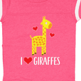 thumbnail image 4 of Inktastic I Love Giraffes Zoo Animal Boys or Girls Baby Bodysuit, 4 of 5