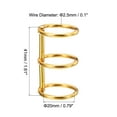 thumbnail image 2 of Uxcell 0.79" Dia 3 Circle Detachable Metal Binder Rings Loose Leaf Rings Gold Tone 6 Pack, 2 of 6