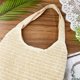 thumbnail image 4 of Bolso bohemio de paja tejida para mujer, bandolera, bolso tote rectangular, tejido natural peruano con interior de poliéster., 4 of 6