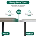 thumbnail image 2 of HOUSNIFLEX 6FT Folding Table, Heavy Duty Portable Table, Waterproof HDPE, Foldable for Picnic, Party, Camping, Dining, BBQ, Indoor & Outdoor, Khaki, 2 of 10