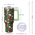 thumbnail image 2 of 40oz Xmas Tumbler with Lid and Straw Leak Proof Stainless Steel Cup Holiday Presents Gifts for Women Men, 2 of 4