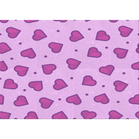 Ahgly Company Machine Washable Indoor Rectangle Transitional Blossom Pink Area Rugs, 7' x 10'