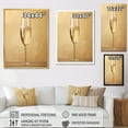 thumbnail image 4 of Designart "Delicate Golden Effervescence I" Champagne Floater Framed Canvas Prints, 4 of 5
