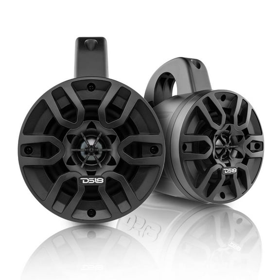 DS18 MP4TP/BK 4" 2-Way 150W Max 4-Ohm Marine Wakeboard Tower Speakers (Black)