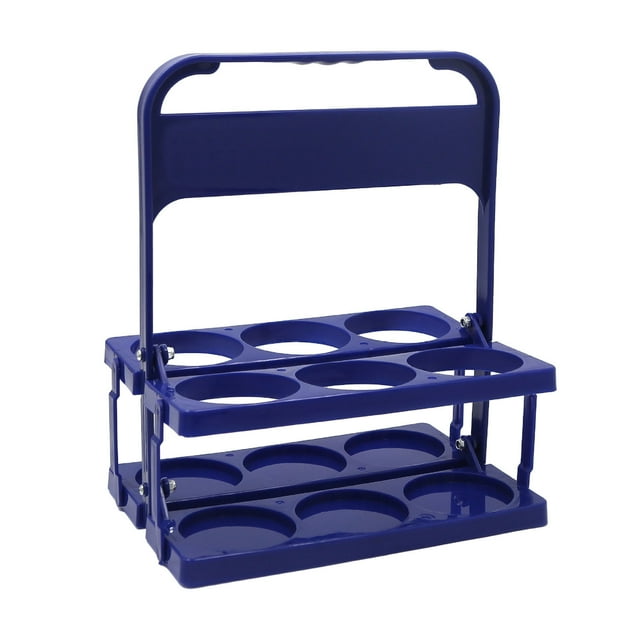bbymog Home Storage Foldable Plastic Beer Basket Beverage Beer Holders Sports Kettle Portable Holders Beer Rack Blue