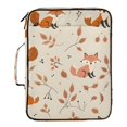 thumbnail image 2 of Haosy Accordion File Organizer Zipper Binder 500 Sheet 6-Tab Expanding File Folder Multi-Pocket 1.2 Inch 3 Ring Fox and Leaves, 2 of 7