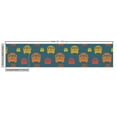 thumbnail image 3 of Ambesonne School Bus Fabric by the Yard Upholstery, Drawing Student Carrier, 10 Yards, Dark Cadet Blue Orange, 3 of 5