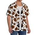 thumbnail image 2 of Vsdgher Cow Tie Dye Men's Cuban Shirt, Hawaiian Shirts, Business Casual Button Down Shirts, Short Sleeve Shirt-3X-Large, 2 of 5